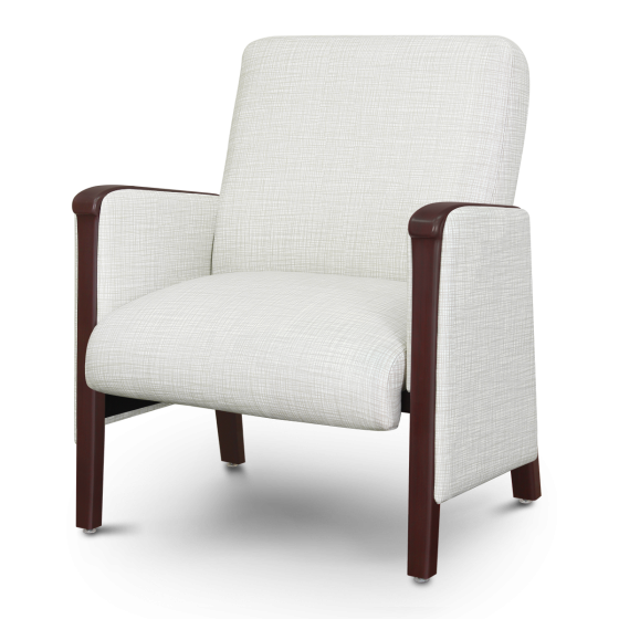 Kwalu Ampio 500 LB Bariatric Commercial Reception Area Lounge Chair with Upholstered Panels