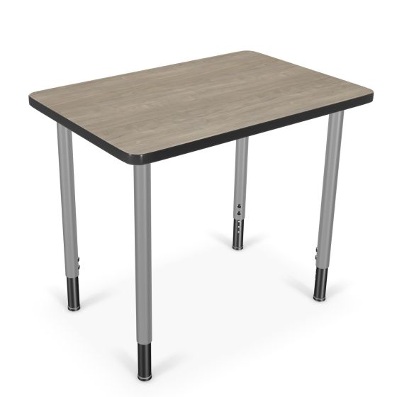 MooreCo Hierarchy Snap Student Desk – Rectangle – Platinum Legs, 22" – 32"H x 29"W x 20"D