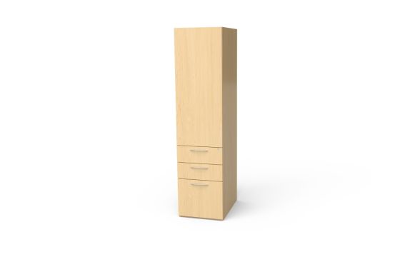Indiana Furniture Canvas Left Wardrobe Storage Unit with Two Box Drawers and One File Drawer - 18" X 72"
