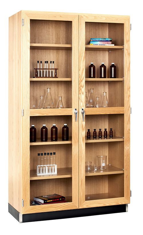 Diversified Spaces Storage Cabinet with Glass Doors
