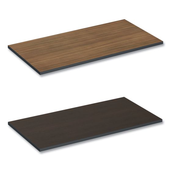 Alera Reversible Laminate Table Top, Rectangular, 47.63w x 23.63d, Espresso/Walnut