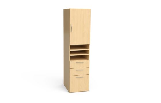 Indiana Furniture Canvas Right Wardrobe/Storage Unit with Two Box Drawers and One File Drawer - 18" X 72"