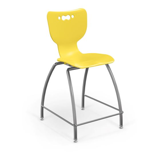 MooreCo Hierarchy 4-Leg Stool, 24" Height - Yellow