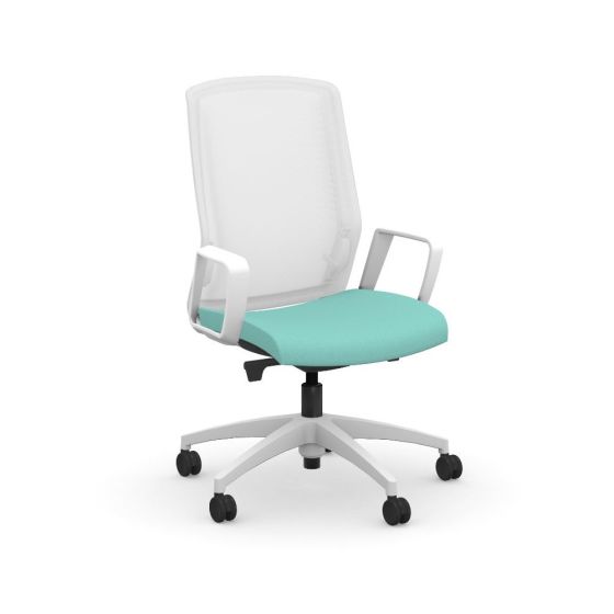 9to5 Seating Neo 300 LB Mesh Mid-Back Office Task Chair with Weight Balanced Synchro Control and Loop Arms