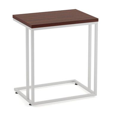 OS Side C-Table with Laminate Top, Mahogany