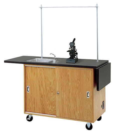 Diversified Spaces Mobile Lab Table & Storage