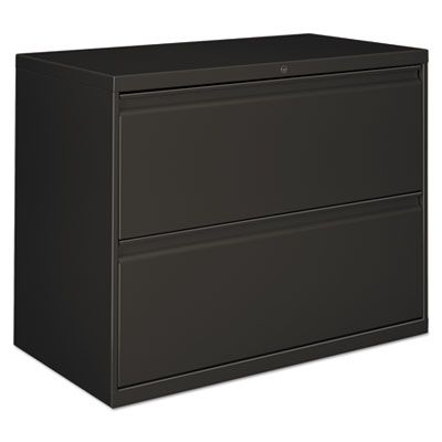GOGO® Essentials Two-Drawer 42" Lateral Metal Filing Cabinet-Charcoal