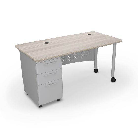 MooreCo Avid Single Pedestal Desk, 29.8"H x 60"W x 24"D