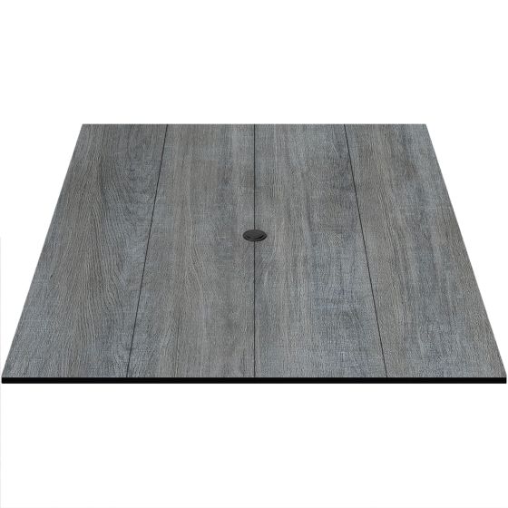 COMPCOR Outdoor Table Top - 30" x 30" - Weathered Pewter