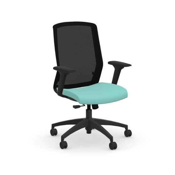 9to5 Seating Neo 300 LB Mesh Mid-Back Office Task Chair with Simple Synchro-Tilt Control and Six Way Adjustable Arms