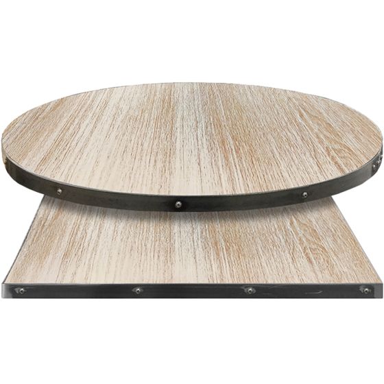 Fortress Table Top, Whitewash, Oak, 24" x 24"