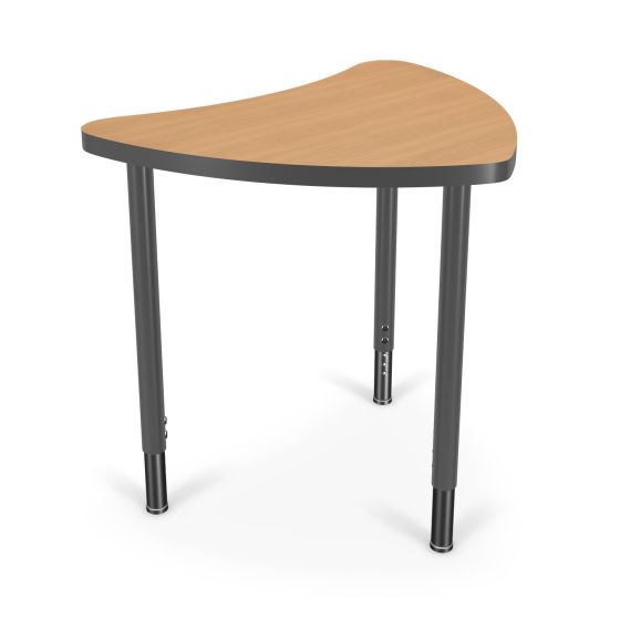 MooreCo Hierarchy Chevron Desk (Small) – Black, 22" – 32"H x 30.7"W x 24.5"D