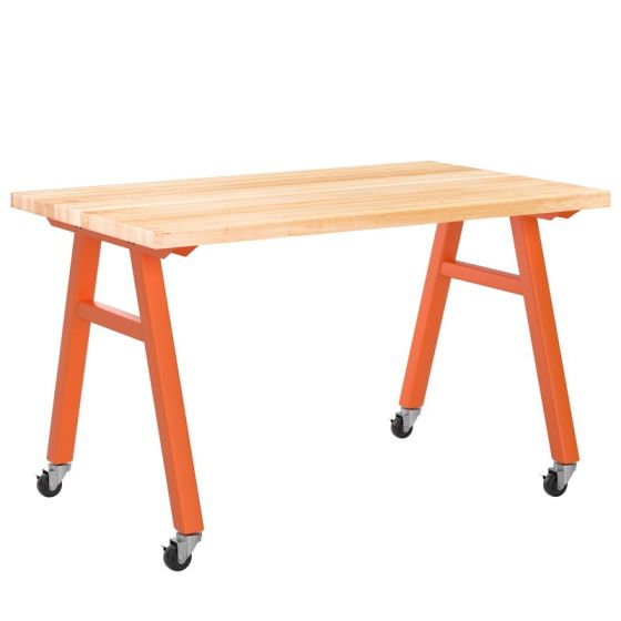 Diversified Spaces Avenuu A-Frame Table, Maple Butcher Block Top, 96" W x 48" D