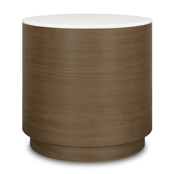 Kwalu Brianza Commercial Reception Area Round Drum End Table