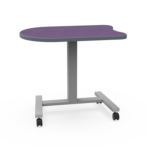 Elevate Hurley 21.5"D x 33"L Height Adjustable Mobile Sit-Stand Student Desk with Beveled Lotz Armor Edge, Junior, 24"- 34" H
