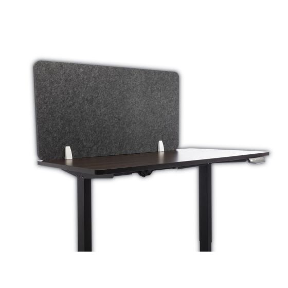 Lumeah Desk Screen Cubicle Panel and Office Partition Privacy Screen, 47 x 1 x 23.5, Polyester, Ash