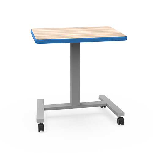 Elevate Plymouth 24"D x 28.5"L Height Adjustable Mobile Sit-Stand Student Desk with Beveled Lotz Armor Edge, 28"- 41" H