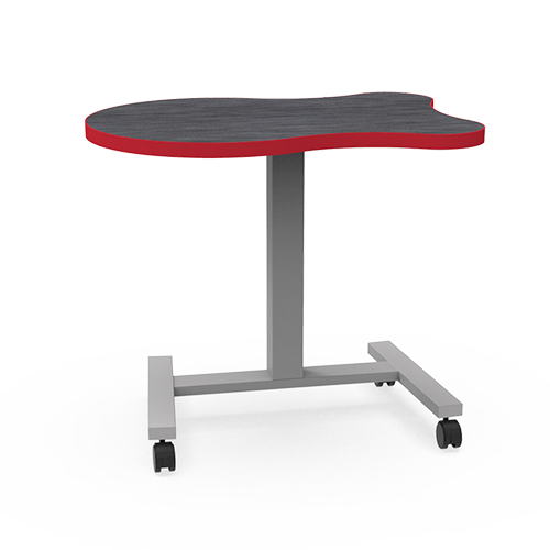 Elevate Adapt XL 22.5"D x 33"L Height Adjustable Mobile Sit-Stand Student Desk with Beveled Lotz Armor Edge, 28"- 41" H