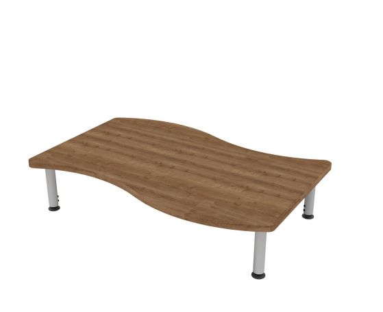 ELO® Tide XL 35"D x 54"L Table with 3mm Edge HPL Top and 2" Mini Junior Adjustable Straight Round Legs