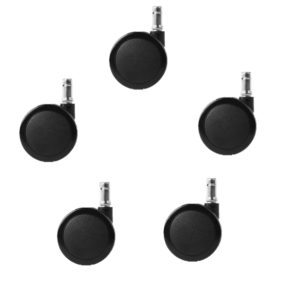Husky Office® Casters for Hard Floors, Set of 5