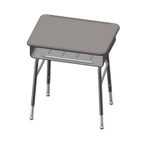 USACapitol Aptitude Open Front Desk with 18" x 24" Hard Plastic Top, 29.5" Fixed Height