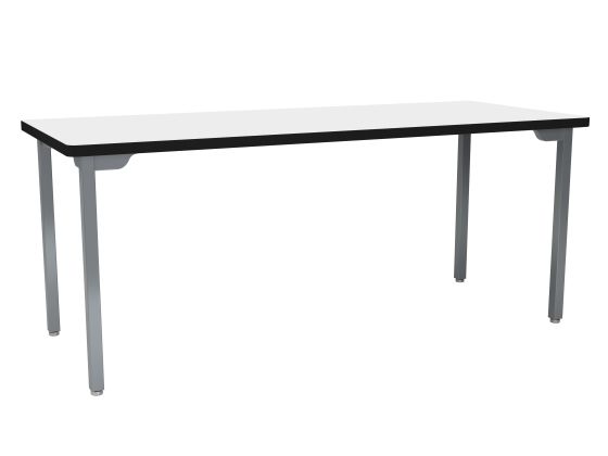 NPS® Heavy-Duty Fixed Height Designer Table, 30" x 72", Whiteboard Top, Grey Frame
