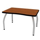 ELO® Plymouth II 24"D x 36"L Student Desk with Beveled Lotz Armor Edge™ HPL Top and 1.25" Junior Adjustable Square Legs