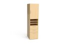 Indiana Furniture Canvas Wardrobe Storage Unit with Two Adjustable Shelves Behind touch Latch Door, Two Adjustable Shelves In Center, Two Box Drawers and One File Drawer, Right Hinged Door - 18" X 84"