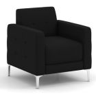 Martin Retro 275 LB Club Chair, Black, Silver