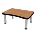 ELO® Plymouth II 20"D x 28.5"L Student Desk with Beveled Lotz Armor Edge™ HPL Top and 2" Mini Junior Adjustable Straight Round Legs