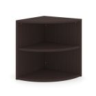 OS Laminate Corner Bookcase - 24''W x 30''D, Espresso