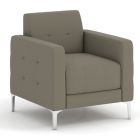 Martin Retro 275 LB Club Chair, Taupe, Silver