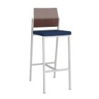 Lesro Avon 300 LB Café Stool with Upholstered Seat and Laminate Back